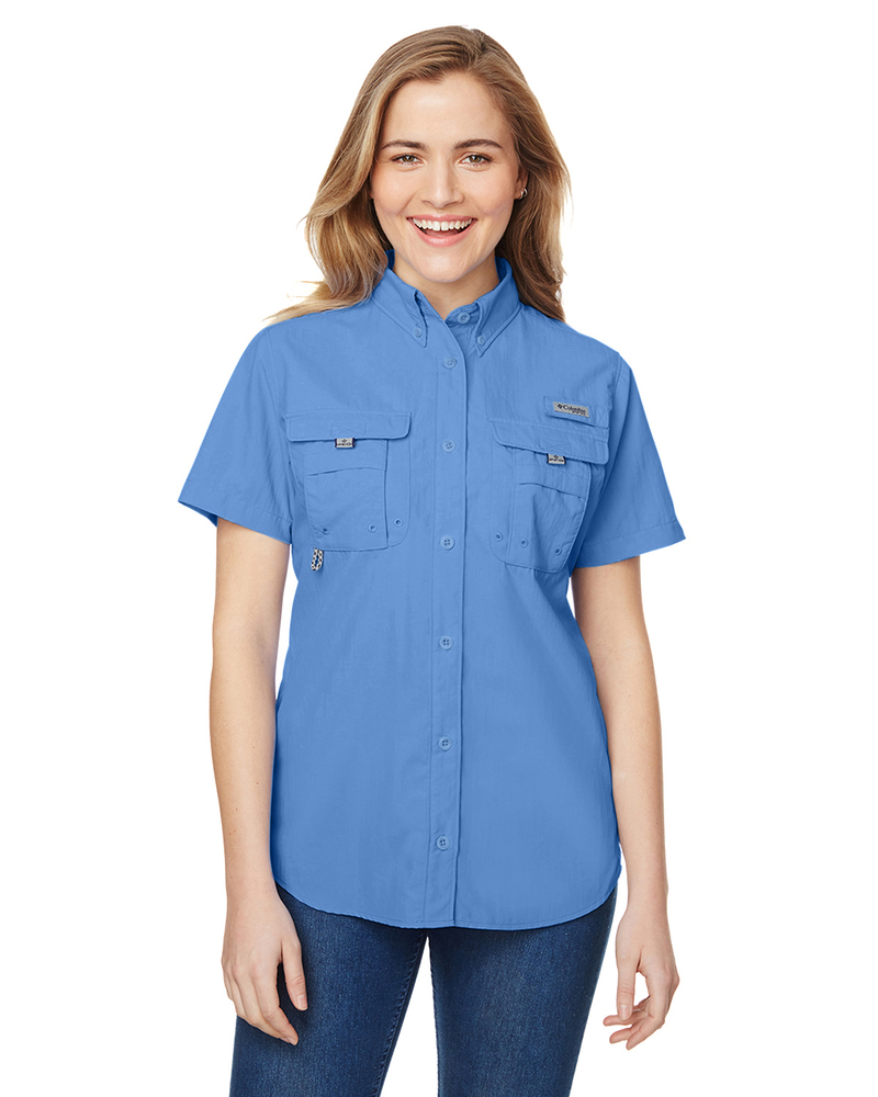 columbia 7313 ladies' bahama™ short-sleeve shirt Front Fullsize