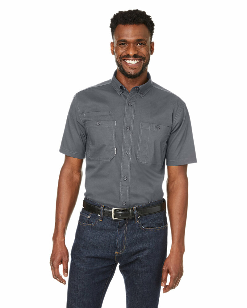dri duck 4451dd men's craftsman ripstop short-sleeve woven shirt Front Fullsize