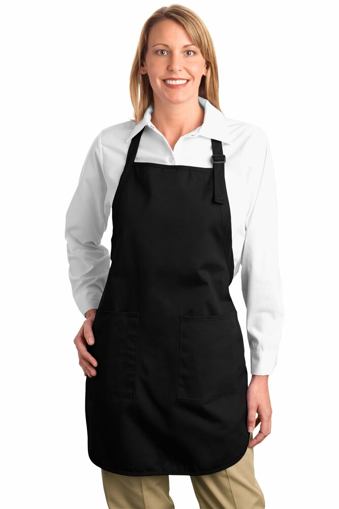 port authority a500 full-length apron with pockets Front Fullsize