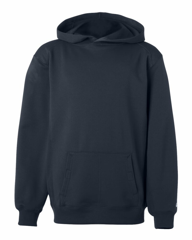 Badger Sport 2454 Perf. Fleece Youth Hood Front Fullsize"