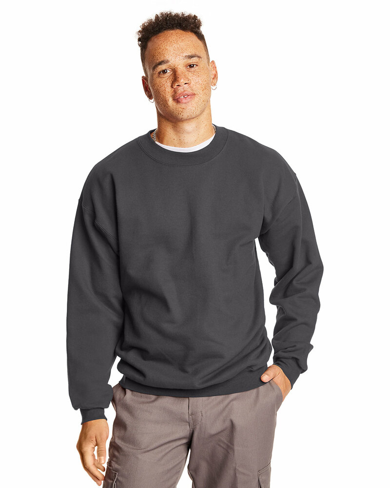 Hanes F260 Adult Ultimate Cotton® 90/10 Fleece Crew Front Fullsize"