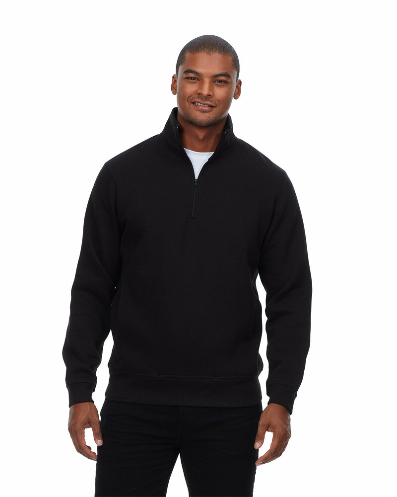 threadfast apparel 320q unisex ultimate fleece quarter-zip sweatshirt Front Fullsize