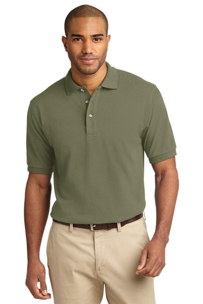 Port Authority K420 Heavyweight Cotton Pique Polo Front Fullsize"