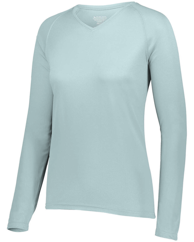 Augusta Sportswear 2797 Ladies Attain Wicking Long Sleeve Tee Front Fullsize"
