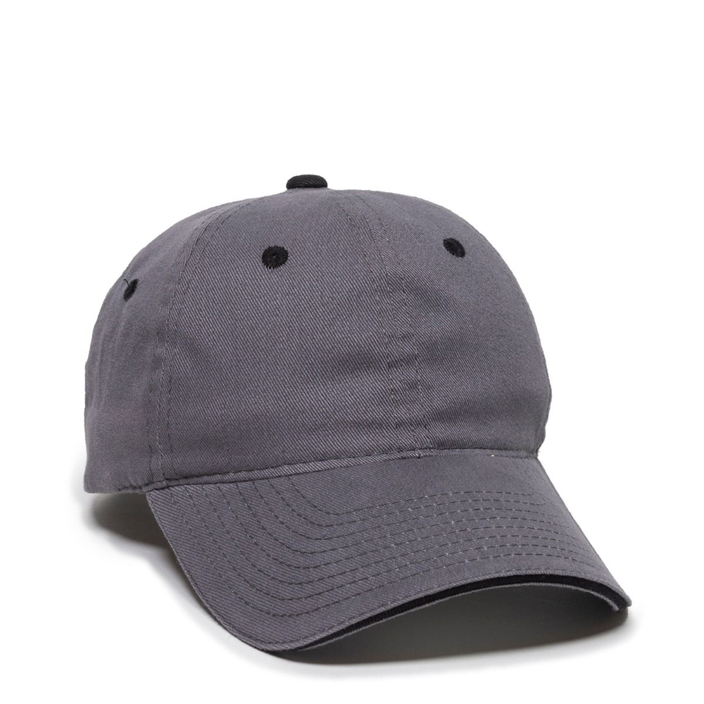 outdoor cap gl-645 unstructured brushed twill sandwich cap Front Fullsize