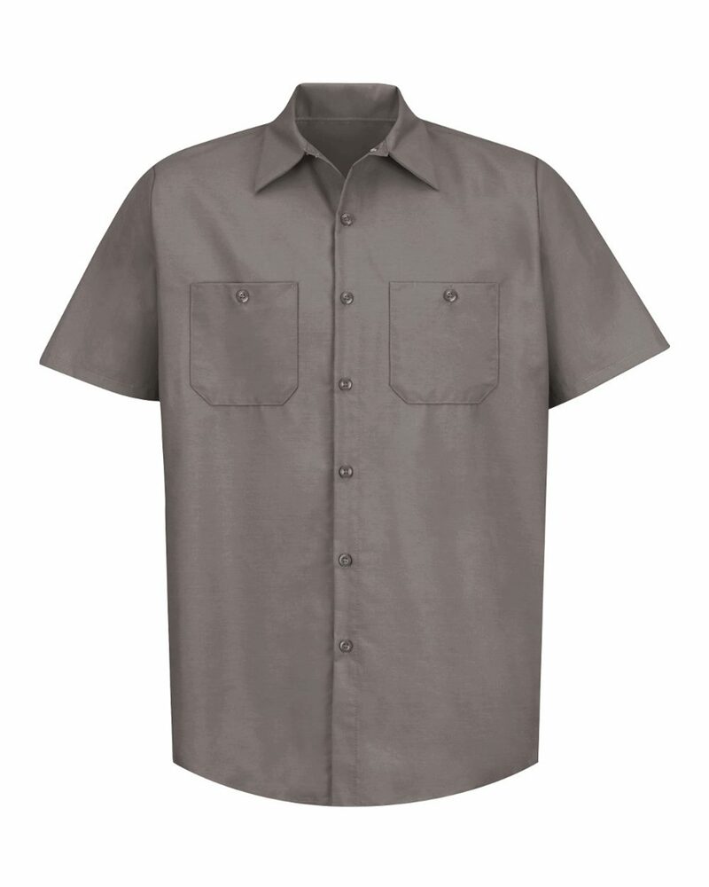 Red Kap SP24 Short Sleeve Industrial Work Shirt Front Fullsize"