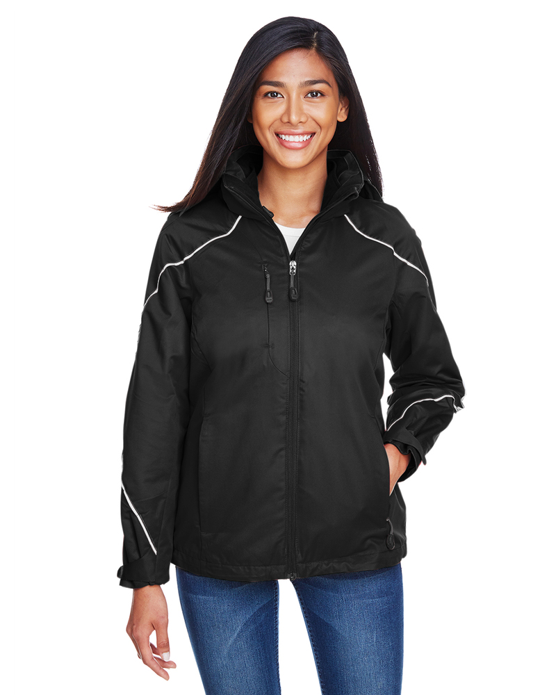 North End 78196 Ladies' Angle 3-in-1 Jacket with Bonded Fleece Liner Front Fullsize"