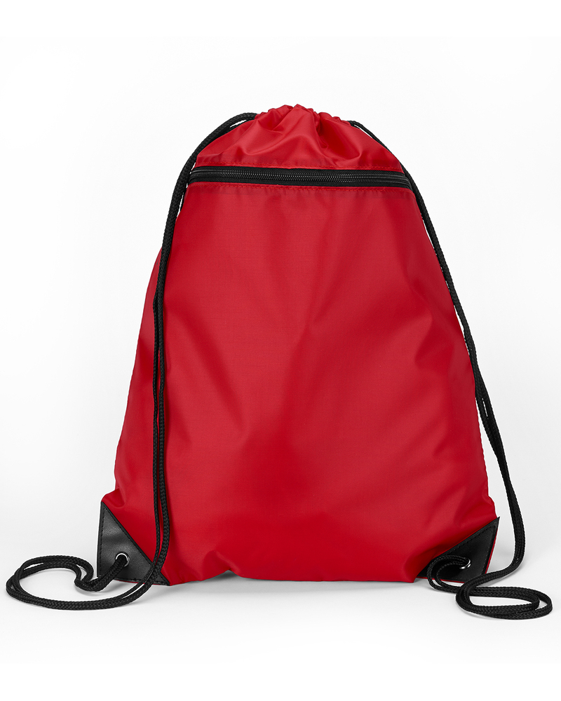 Liberty Bags 8888 Zipper Drawstring Backpack Front Fullsize"