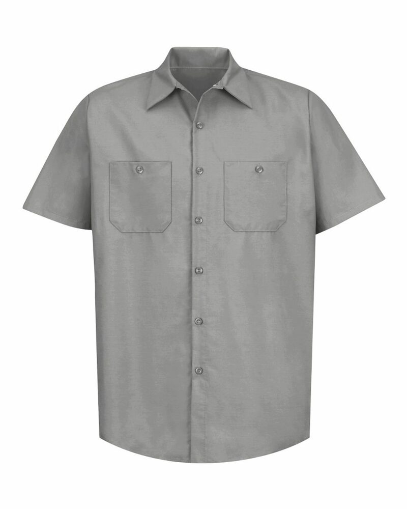 red kap sp24 short sleeve industrial work shirt Front Fullsize