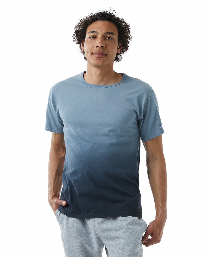 champion cd100d unisex classic jersey dip dye t-shirt Front Fullsize