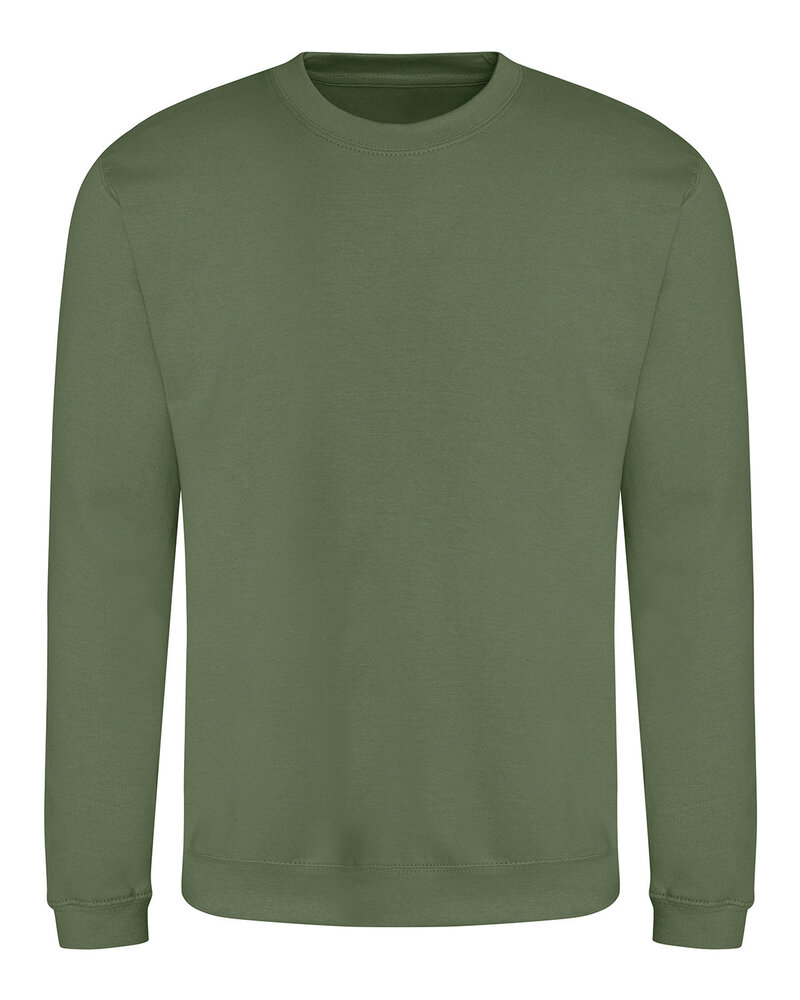 Just Hoods By AWDis JHA030 Adult Midweight College Crewneck Sweatshirt Front Fullsize"