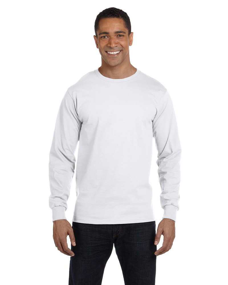 hanes 5186 adult long-sleeve beefy-t® Front Fullsize