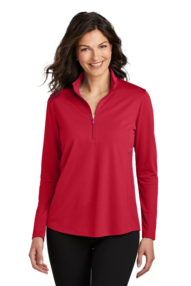 Port Authority LK112 Ladies Dry Zone ® UV Micro-Mesh 1/4-Zip Front Fullsize"