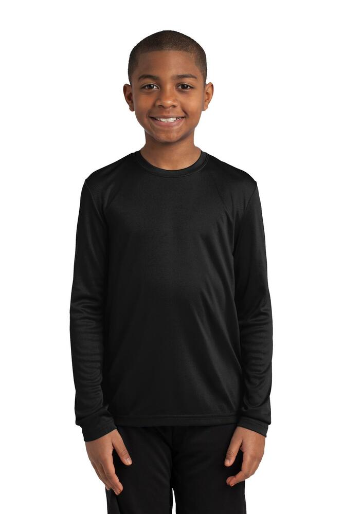 Sport-Tek YST350LS Youth Long Sleeve PosiCharge ® Competitor™ Tee Front Fullsize"