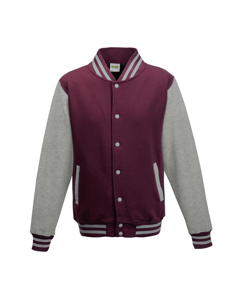 Just Hoods By AWDis JHA043 Men's 80/20 Heavyweight Letterman Jacket Front Fullsize"