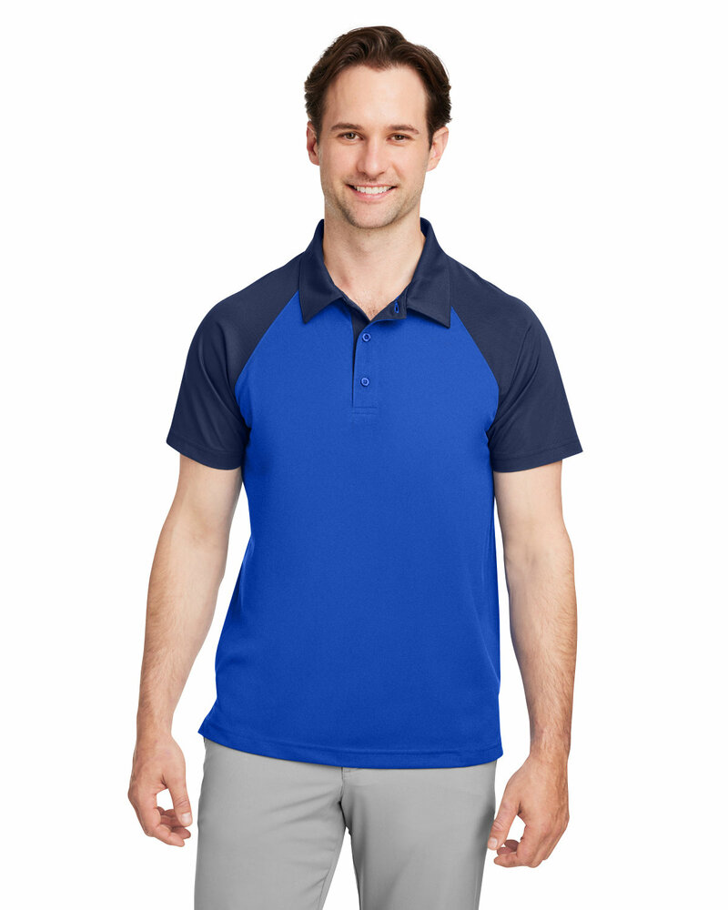team 365 tt21c men's command snag-protection colorblock polo Front Fullsize