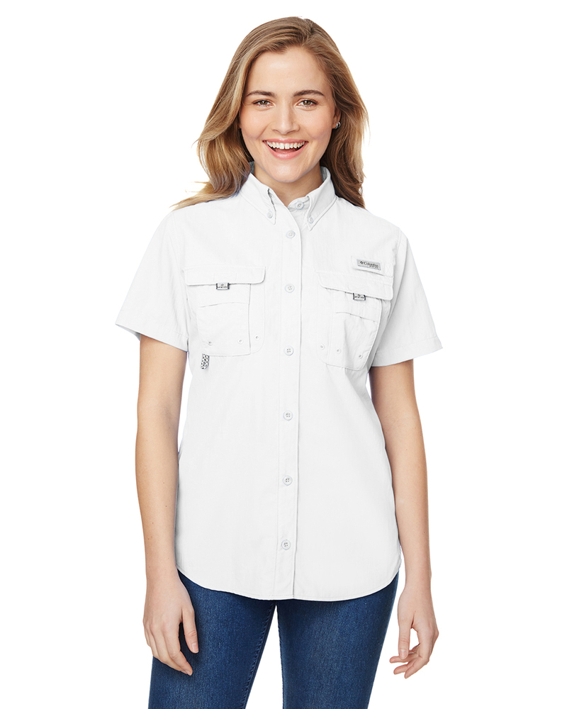columbia 7313 ladies' bahama™ short-sleeve shirt Front Fullsize