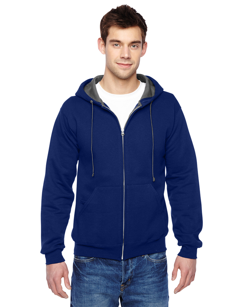 Fruit of the Loom SF73R Adult 7.2 oz. SofSpun® Full-Zip Hooded Sweatshirt Front Fullsize"