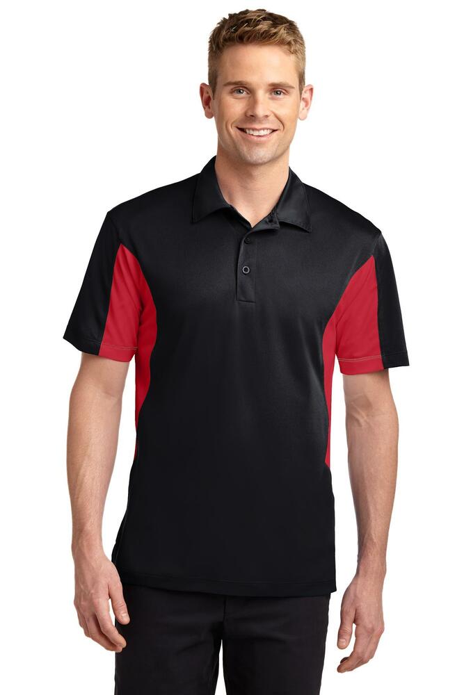 sport-tek st655 side blocked micropique sport-wick ® polo Front Fullsize