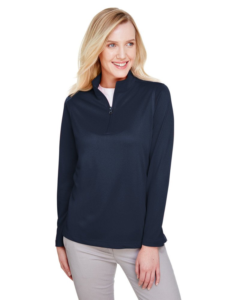 Harriton M748W Ladies' Advantage Snag Protection Plus Quarter-Zip Front Fullsize"