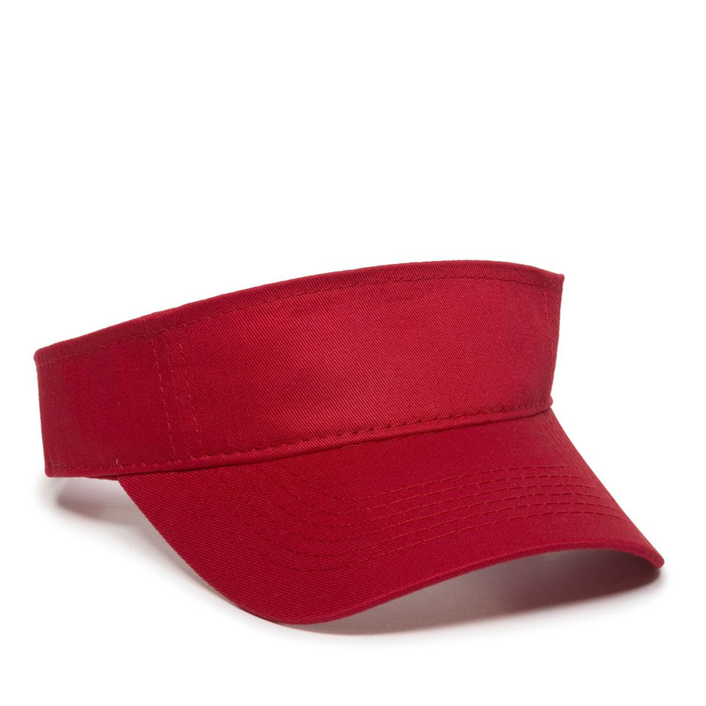 outdoor cap pctv-100 premium cotton twill visor Front Fullsize