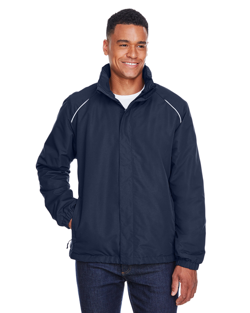 core 365 88224t men's tall profile fleece-lined all-season jacket Front Fullsize