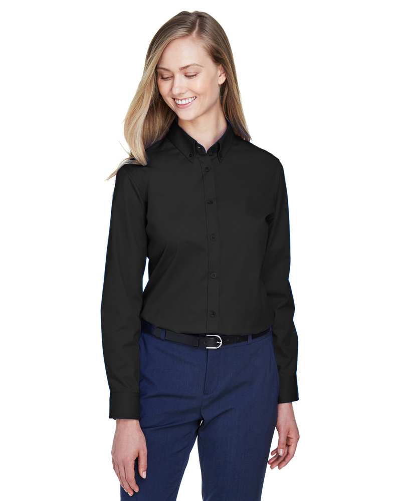 core365 78193 ladies' operate long-sleeve twill shirt Front Fullsize