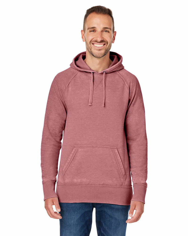 J America JA8915 Adult Vintage Zen Fleece Pullover Hooded Sweatshirt Front Fullsize"