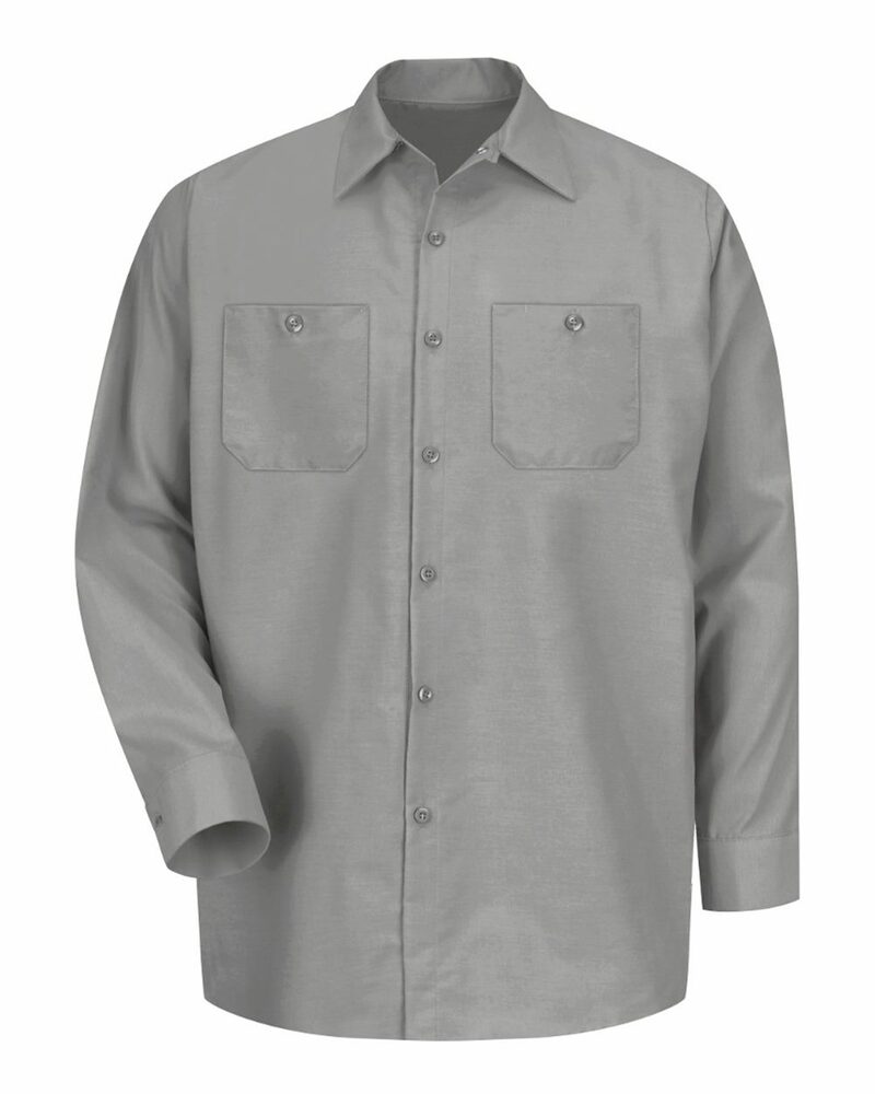 Red Kap SP14 Long Sleeve Industrial Work Shirt Front Fullsize"