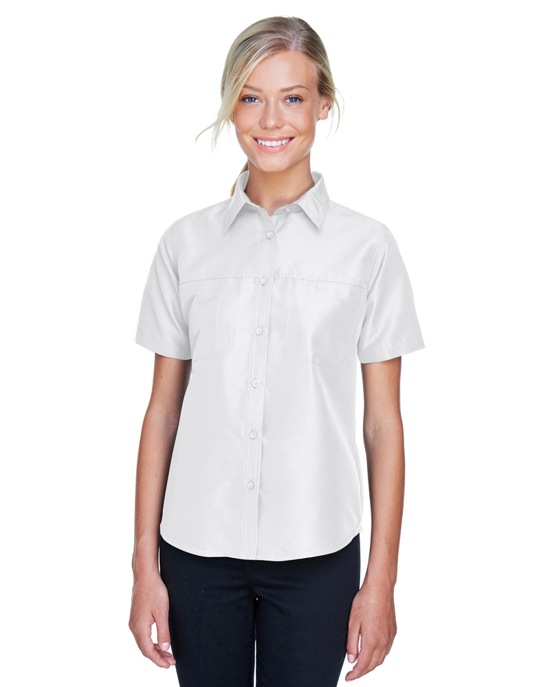 Harriton M580W Ladies' Key West Short-Sleeve Performance Staff Shirt Front Fullsize"