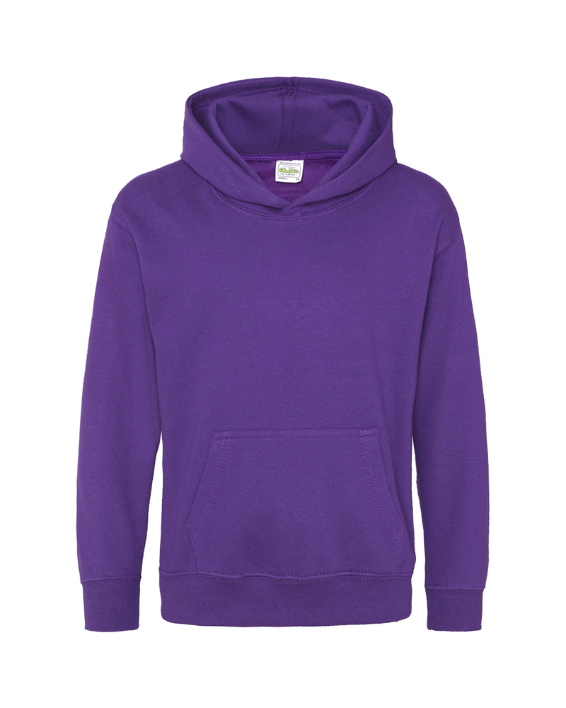 Just Hoods By AWDis JHY001 Youth Midweight College Hooded Sweatshirt Front Fullsize"