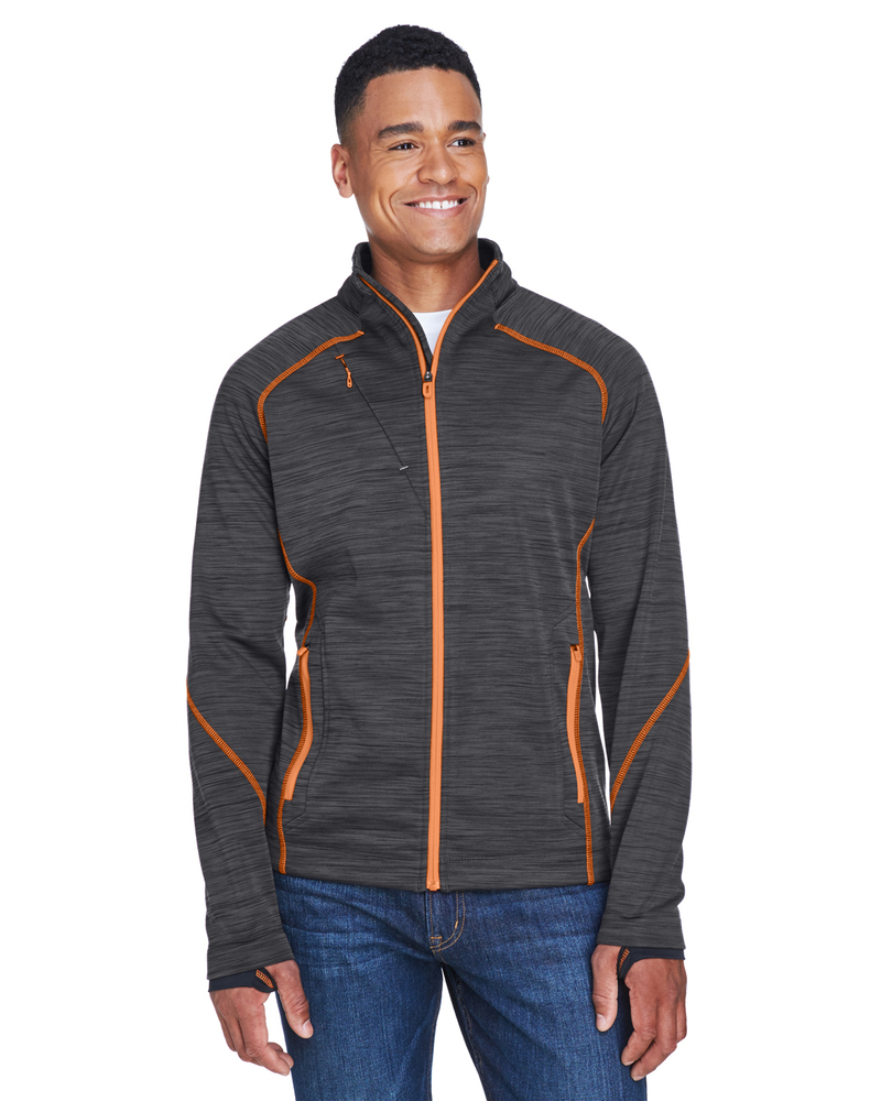 north end 88697 men's flux mélange bonded fleece jacket Front Fullsize