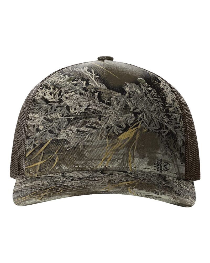richardson 112pfp printed five-panel trucker cap Front Fullsize