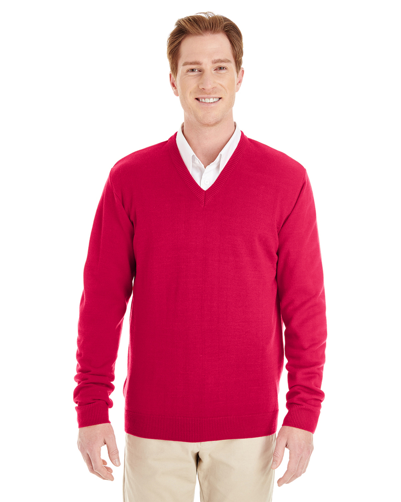 harriton m420 men's pilbloc™ v-neck sweater Front Fullsize