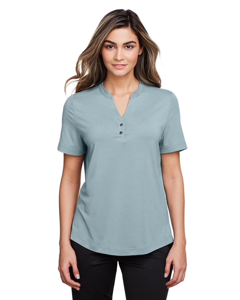 north end ne100w ladies' jaq snap-up stretch performance polo Front Fullsize