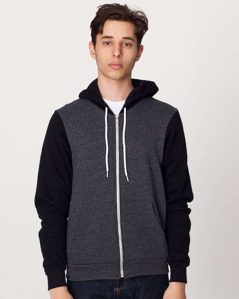American Apparel F497 USA Collection Flex Fleece Zip Hoodie Front Fullsize"