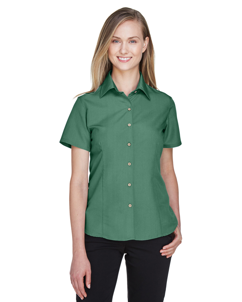 Harriton M560W Ladies' Barbados Textured Camp Shirt Front Fullsize"