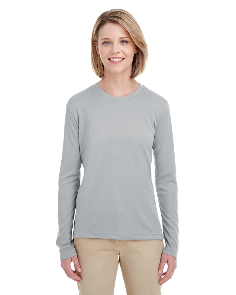 UltraClub 8622W Ladies' Cool & Dry Performance Long-Sleeve Top Front Fullsize"