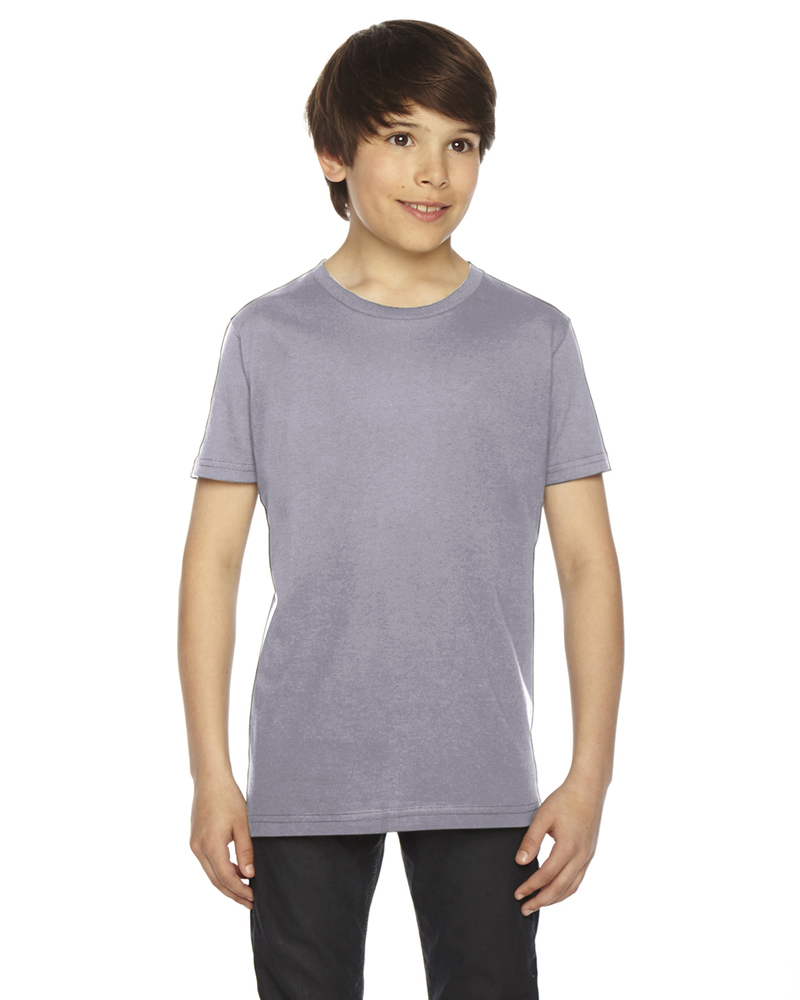 american apparel 2201 youth fine jersey usa made short-sleeve t-shirt Front Fullsize