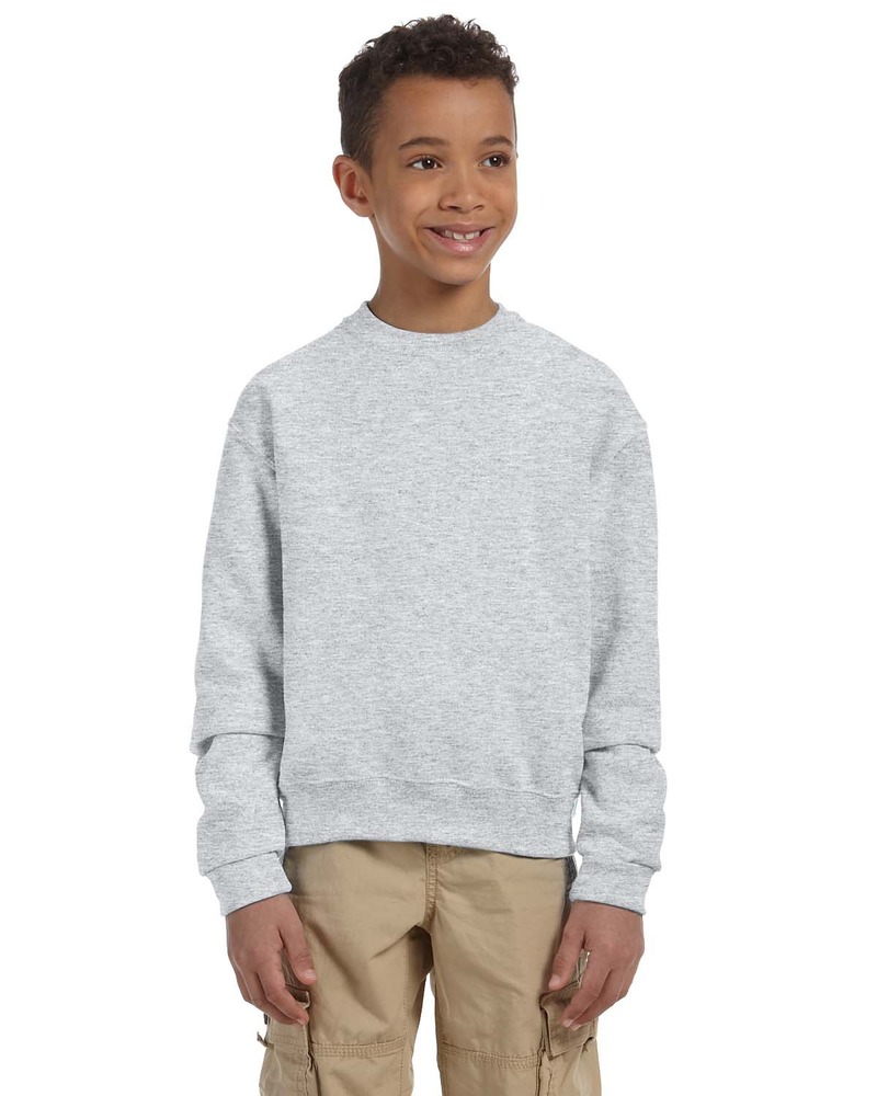 jerzees 562b youth nublend ® crewneck sweatshirt Front Fullsize