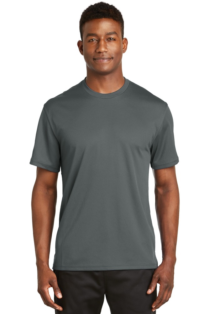 sport-tek k468 dri-mesh ® short sleeve t-shirt Front Fullsize