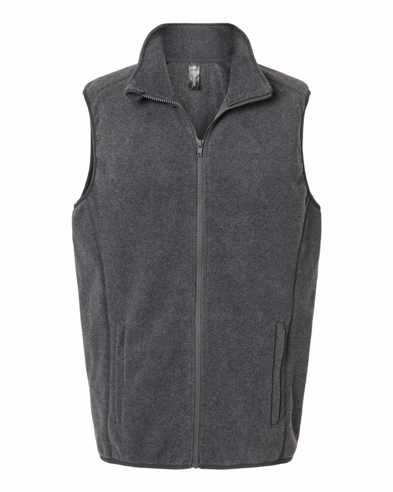 burnside b3012 men's polar fleece vest Front Fullsize