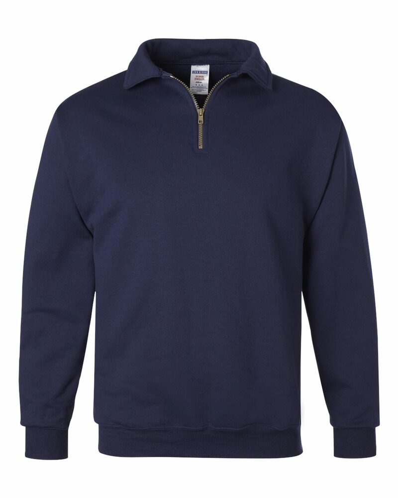 Jerzees 4528 Super Sweats NuBlend® Quarter-Zip Cadet Collar Sweatshirt Front Fullsize"