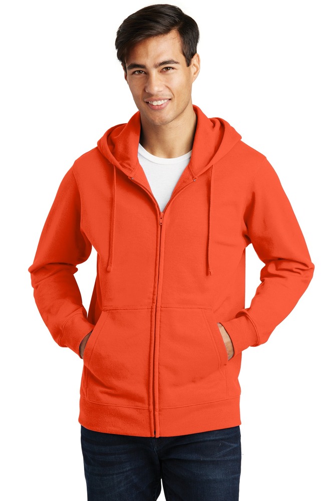 port & company pc850zh fan favorite fleece full-zip hooded sweatshirt Front Fullsize