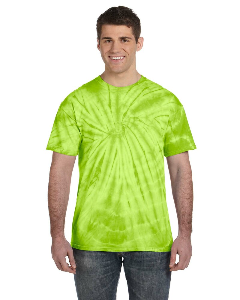 Tie-Dye CD101 Adult 5.4 oz. 100% Cotton Spider T-Shirt Front Fullsize"