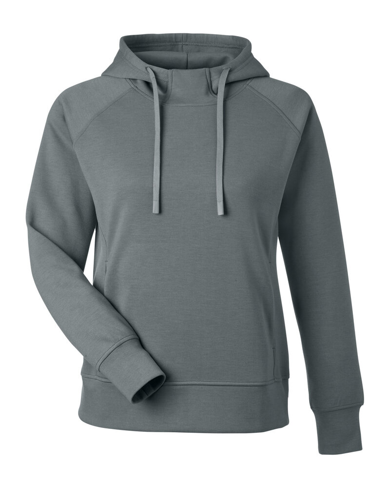 j america 8753ja ladies' apex fleece hooded sweatshirt Front Fullsize