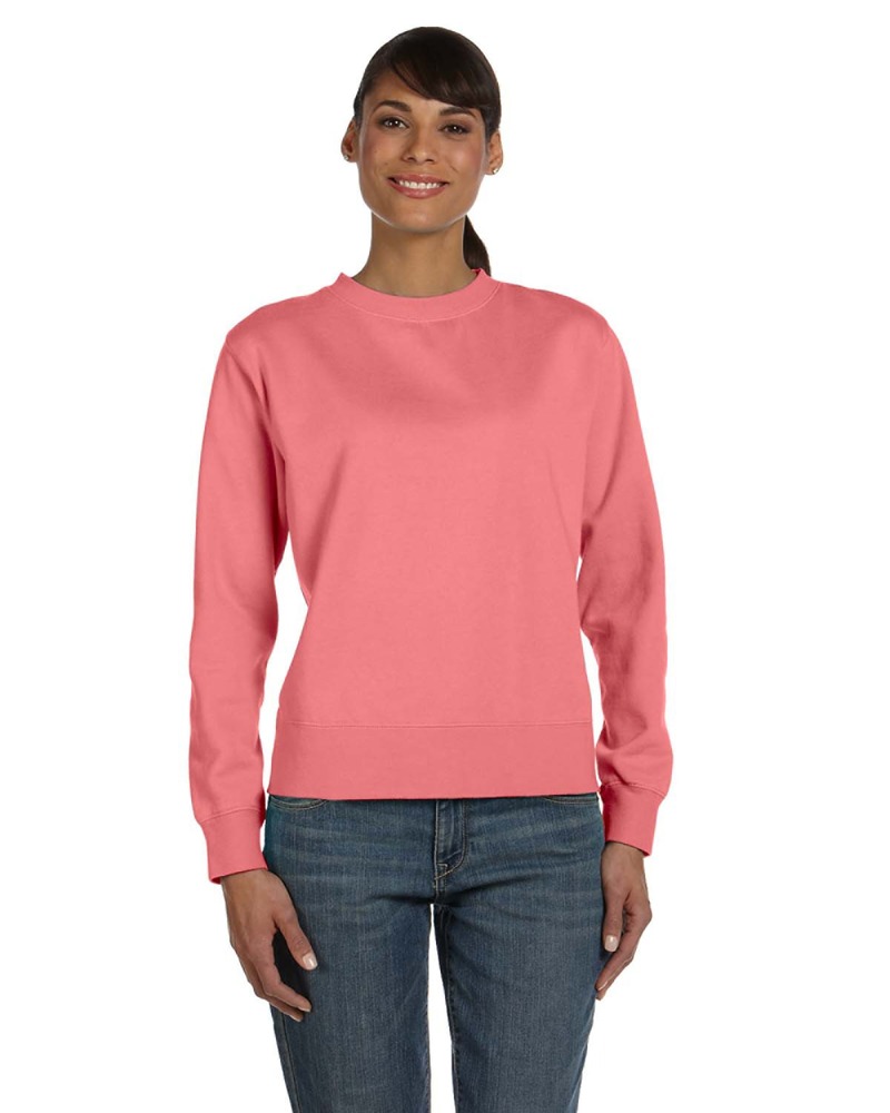 comfort colors c1596 ladies' crewneck sweatshirt Front Fullsize