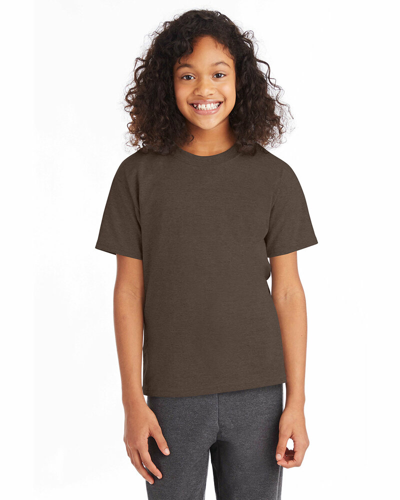 hanes 5370 youth ecosmart ® 50/50 cotton/poly t-shirt Front Fullsize
