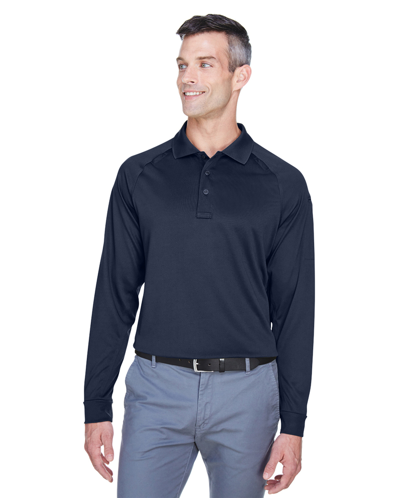 Harriton M211L Men's Advantage Snag Protection Plus Long-Sleeve Tactical Polo Front Fullsize"