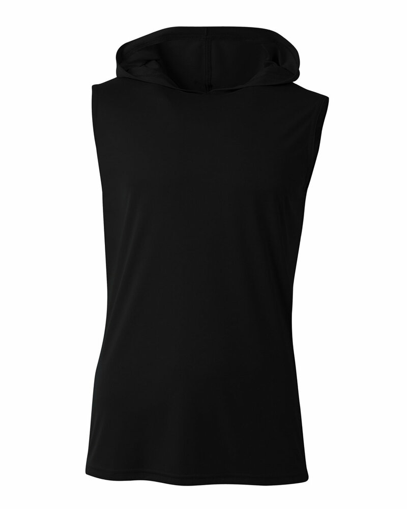 a4 nb3410 youth sleeveless hooded t-shirt Front Fullsize